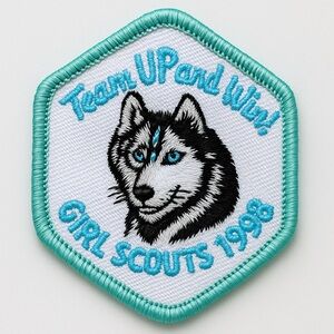 Team Up and Win 1998 Girl Scouts Embroidered Patch